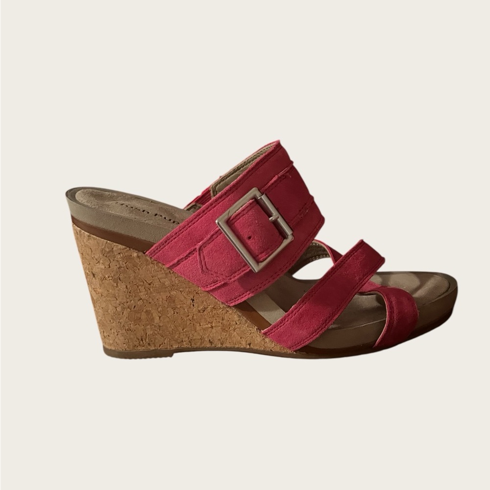 Hush Puppies Red Wedge Sandals